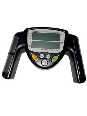 OMRON Black Handheld Body Fat & BMI Monitor with Green Button